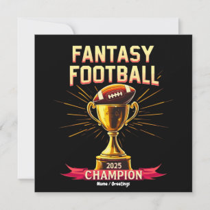 Fantasy Football 2025 Funny Champ Football Design  Invitation