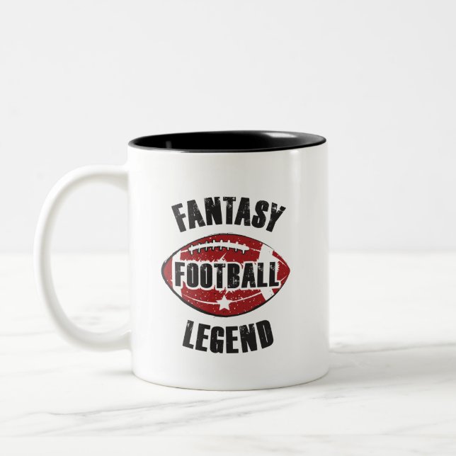 Fantasy Football - Black 11 oz Two-Tone Mug (Left)