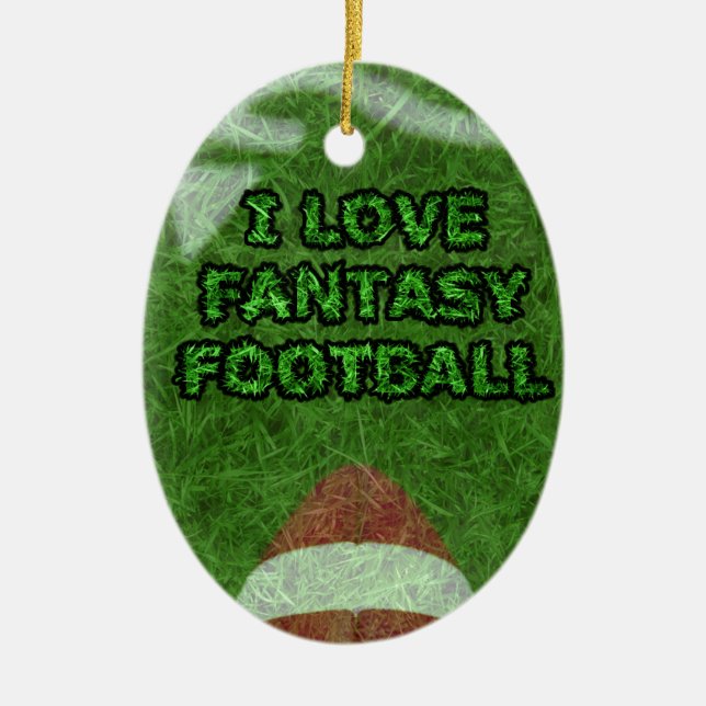 fantasy football ceramic ornament (Front)