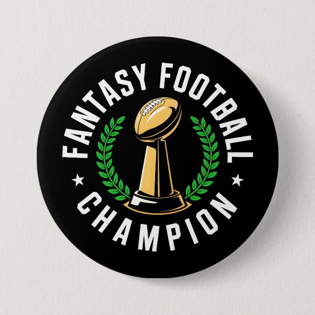 Fantasy Football Champion 3 Inch Round Button (Front)