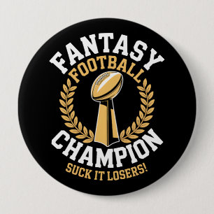 Fantasy Football Champion 4 Inch Round Button
