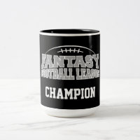 Fantasy Football Champion - Black and Silver Grey