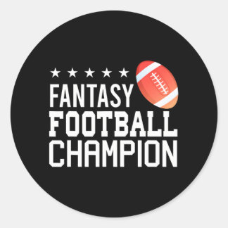FANTASY FOOTBALL CHAMPION Champion Classic Round Sticker