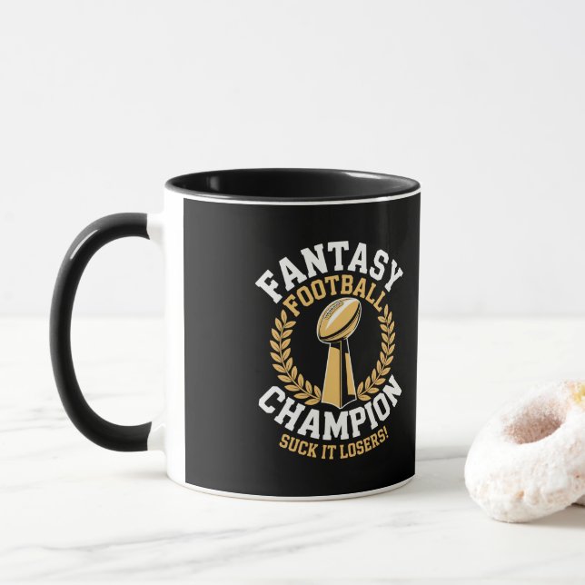 Fantasy Football Champion Mug (With Donut)