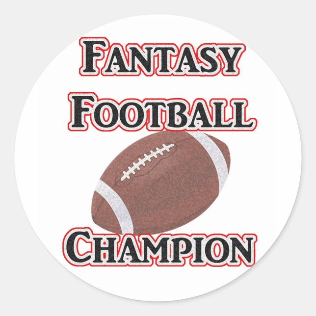 Fantasy Football Champion Stickers (Front)