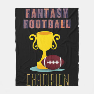 Fantasy Football Champion Trophy Winner Fleece Blanket