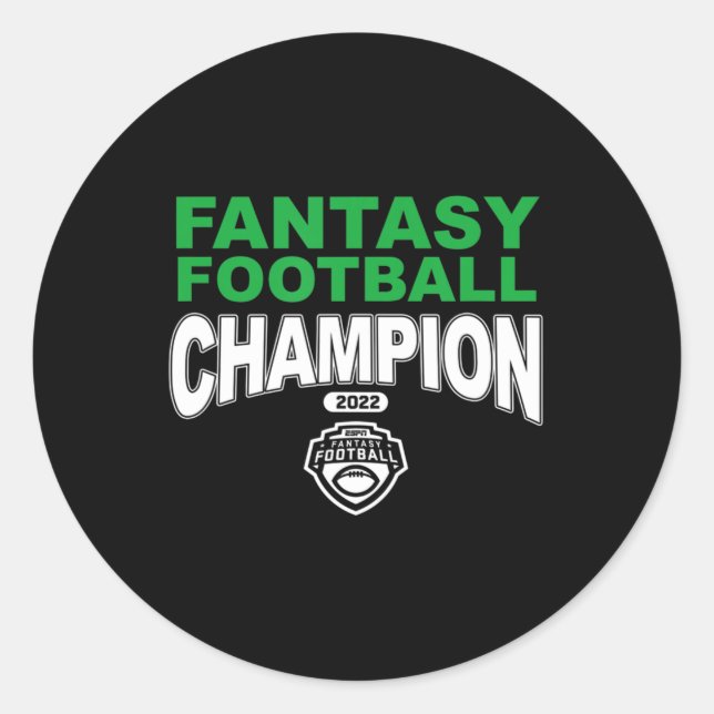 Fantasy Football Champion Twenty TwentyTwo Classic Round Sticker (Front)