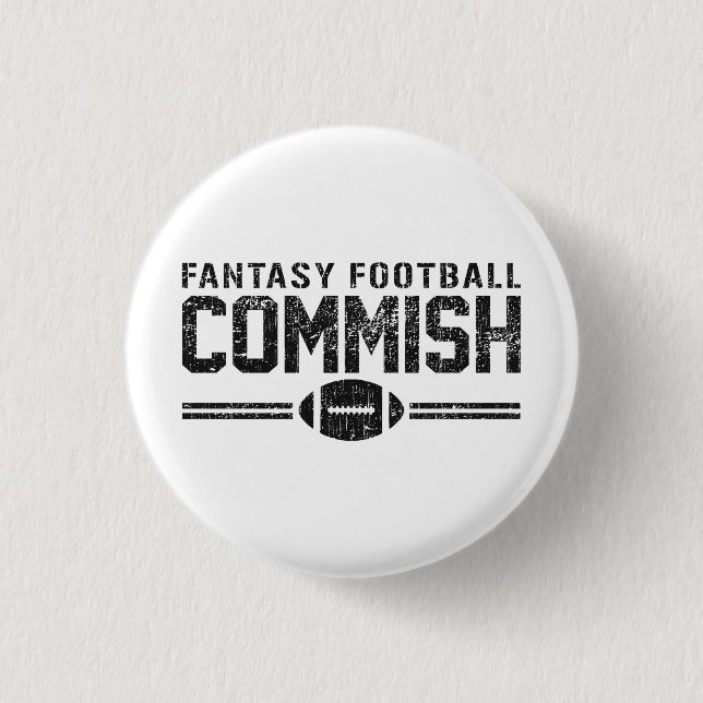 Fantasy Football Commish 1 Inch Round Button (Front)