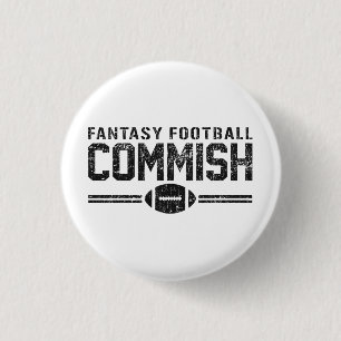 Fantasy Football Commish 1 Inch Round Button