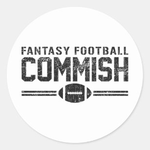 Fantasy Football Commish Classic Round Sticker
