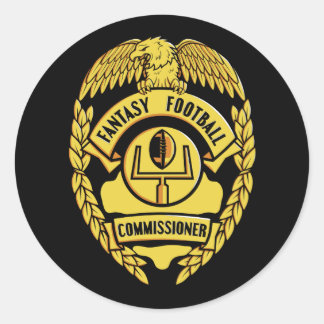 Fantasy Football Commissioner Classic Round Sticker