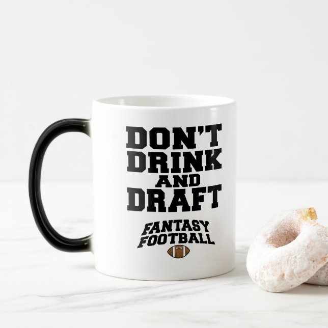 Fantasy Football Dont Drink and Draught Magic Mug (With Donut)