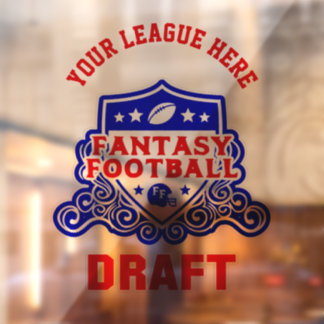 Fantasy Football Draught Logo Window Cling