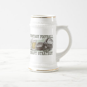 Fantasy Football Draught Strategy Beer Stein