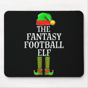 Fantasy Football Elf Apparel Men Boy Kid Christmas Mouse Pad