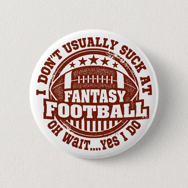 fantasy football,fantasy league,fantasy football 2 inch round button (Front)
