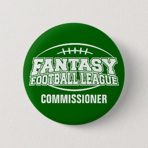 Fantasy Football FFL Commissioner 2 Inch Round Button