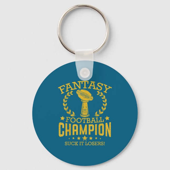 Fantasy Football Funny Champ Chamon  Keychain (Front)