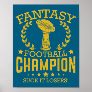 Fantasy Football Funny Champ Chamon  Poster