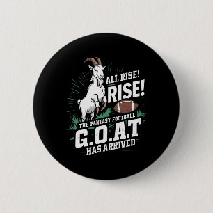 Fantasy Football Goat Shirt League Champion Champ  2 Inch Round Button
