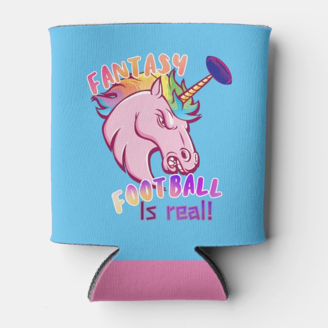 Fantasy Football is Real Rainbow  Can Cooler (Front)