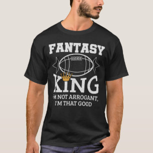 Fantasy Football King Funny Draught Party T-Shirt