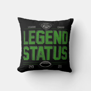 Fantasy Football League Champ Legend Status  Throw Pillow