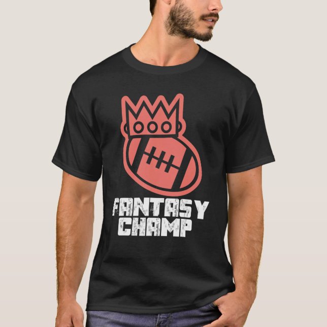 Fantasy Football League Champion Championship DFS  T-Shirt (Front)