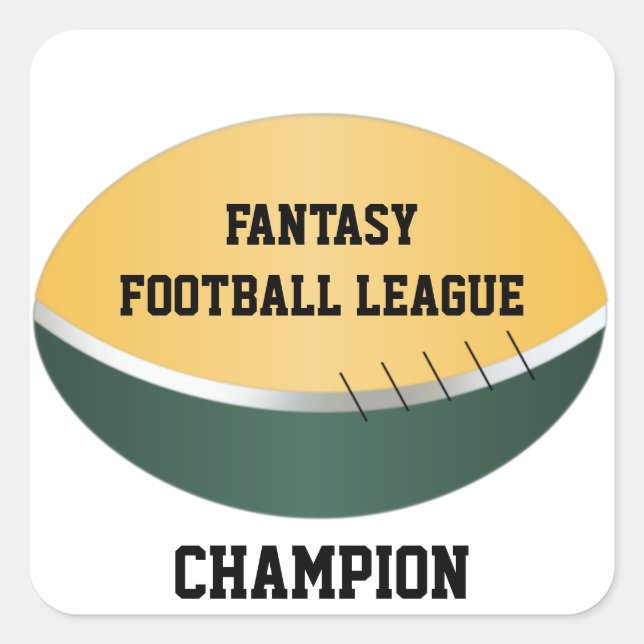 Fantasy Football League (customizable) Square Sticker (Front)