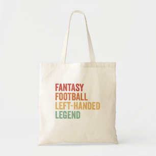 Fantasy Football Left Handed Legend Funny Retro  Tote Bag