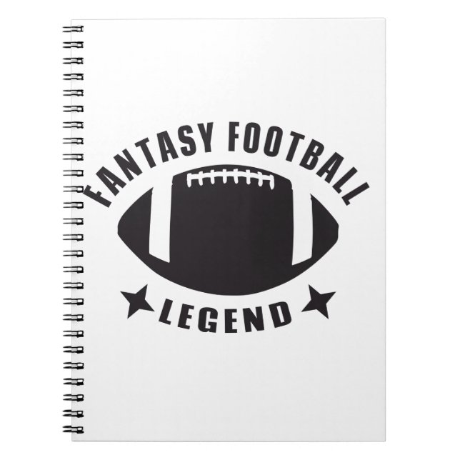 Fantasy Football Legend Funny Novelty Gameday Notebook (Front)