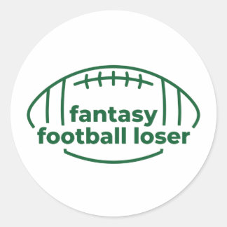 Fantasy Football Loser Classic Round Sticker