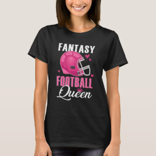 Fantasy Football Queen for Women Crown Winner Cham T-Shirt