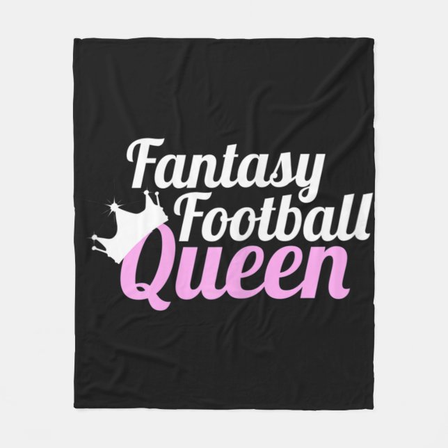 Fantasy Football Queen  Fun  Fleece Blanket (Front)