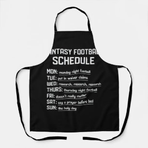 Fantasy Football Schedule Night Football Favourite Apron