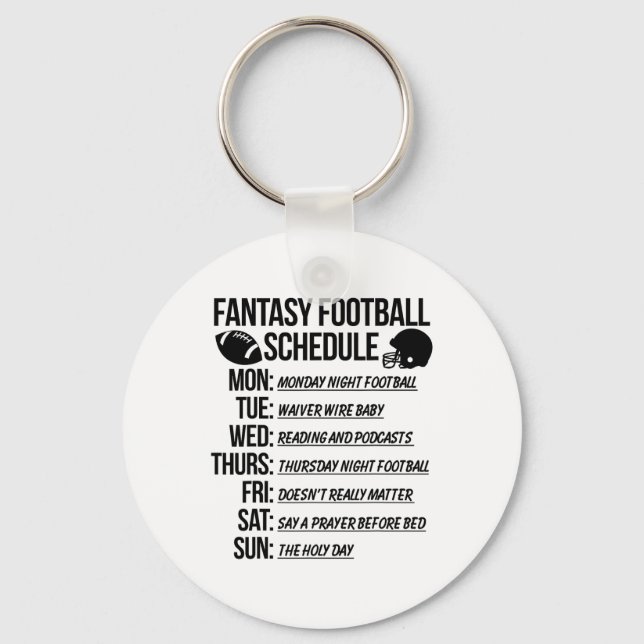 Fantasy Footll Draught Party  Keychain (Front)