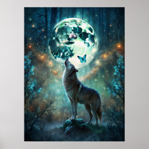 Fantasy Forest Animals Poster