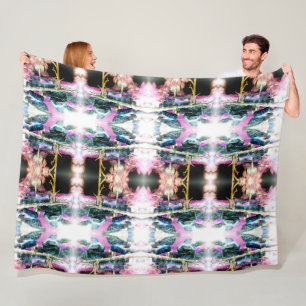 Fantasy Forest Apes Colourful Pattern Fleece Blanket