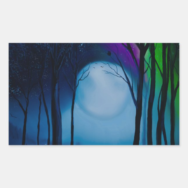 Fantasy forest art sticker (Front)