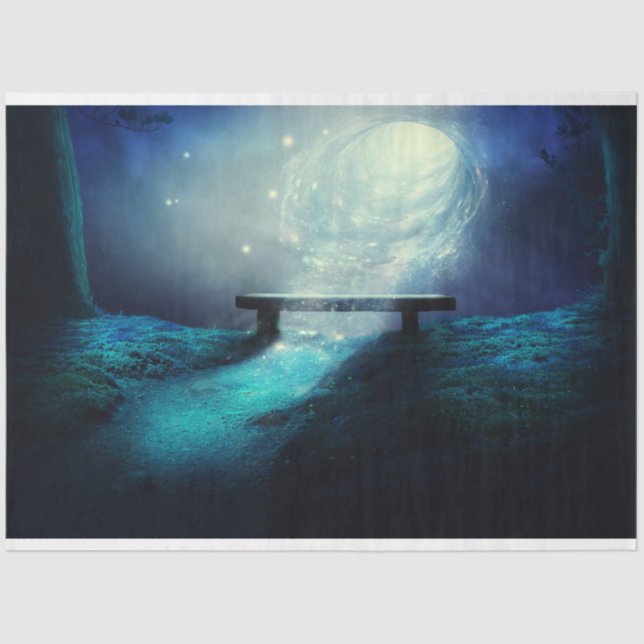 Fantasy Forest Cosmos Decoupage Tissue Paper (Front)