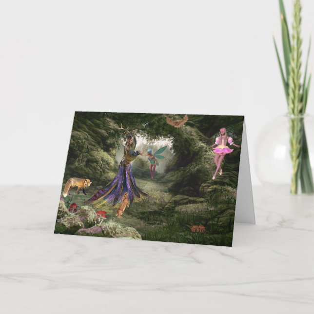 Fantasy Forest From All of Us Birthday Card (Front)