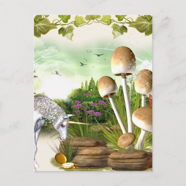 Fantasy Forest Journal Ephemera Holiday Postcard (Front)