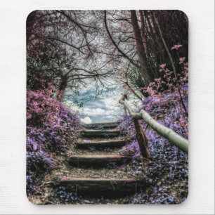Fantasy Forest Steps Mouse Pad