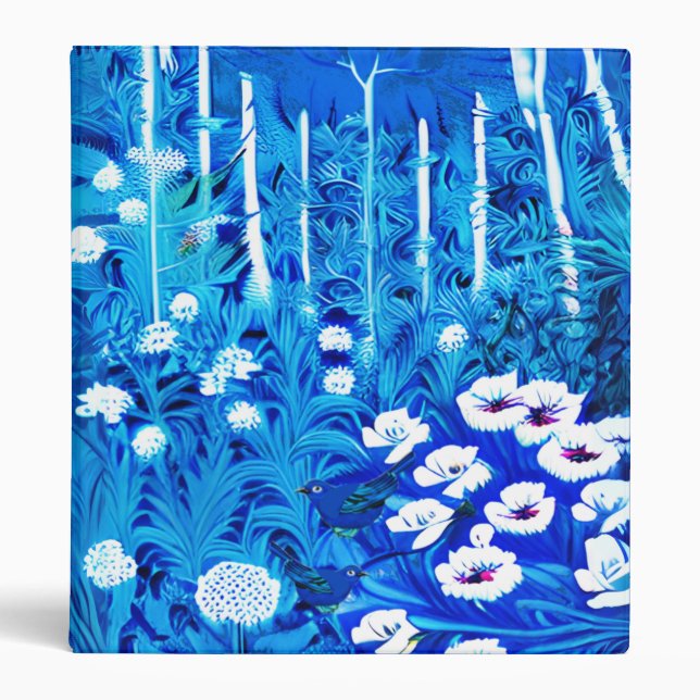 Fantasy Forest with Flowers and Birds Binder (Front)