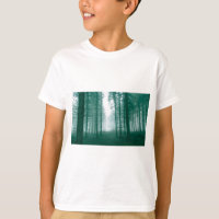 Fantasy forest with fog in Green