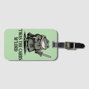 Fantasy Frog design for humour – Blame the Carbs Luggage Tag