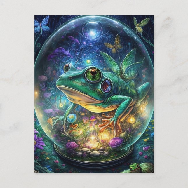Fantasy Frog Terrainium Postcard (Front)