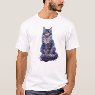 Fantasy Galaxy Cat Art Cute Space Cat Illustrati T-Shirt