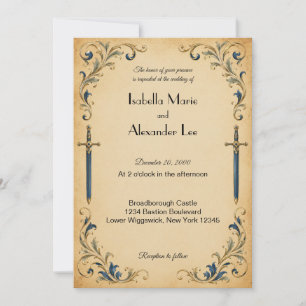 Fantasy Gamer Sword Wedding Invitation
