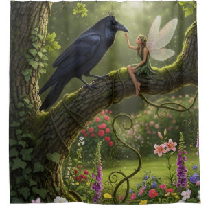 Fantasy Garden Fairy Raven